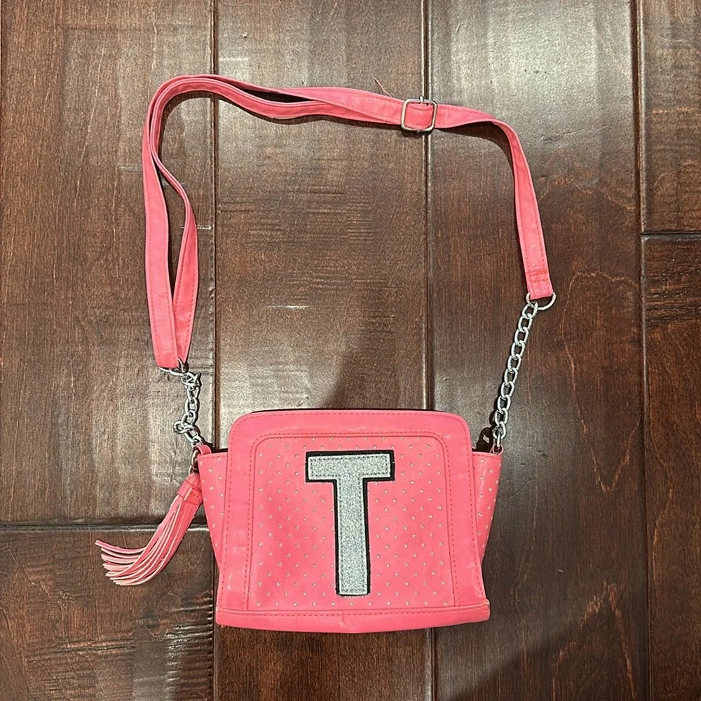 Letter E and Letter T kids crossbody handbags